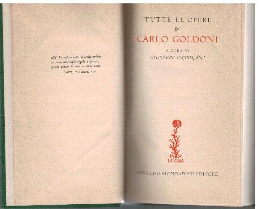 Giuseppe Ortolani ( a cura di )-Tutte le opere di Carlo Goldoni Main Image