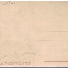 Cartolina pubblicitaria Ferro china Bisleri