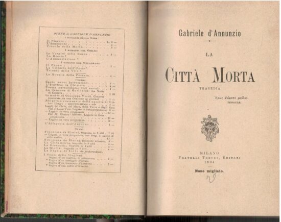 La città morta. Tragedia
