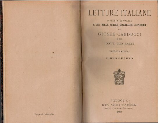 Letture italiane libro quarto