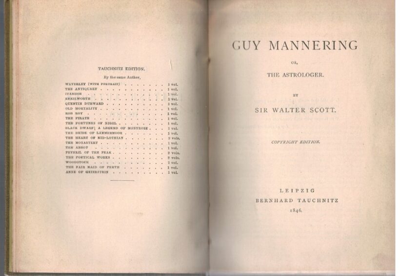 Guy Mannering or, the astrologer