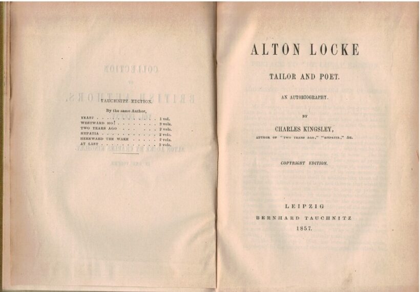 Alton Locke, Tailor and Poet. An Autobiography
