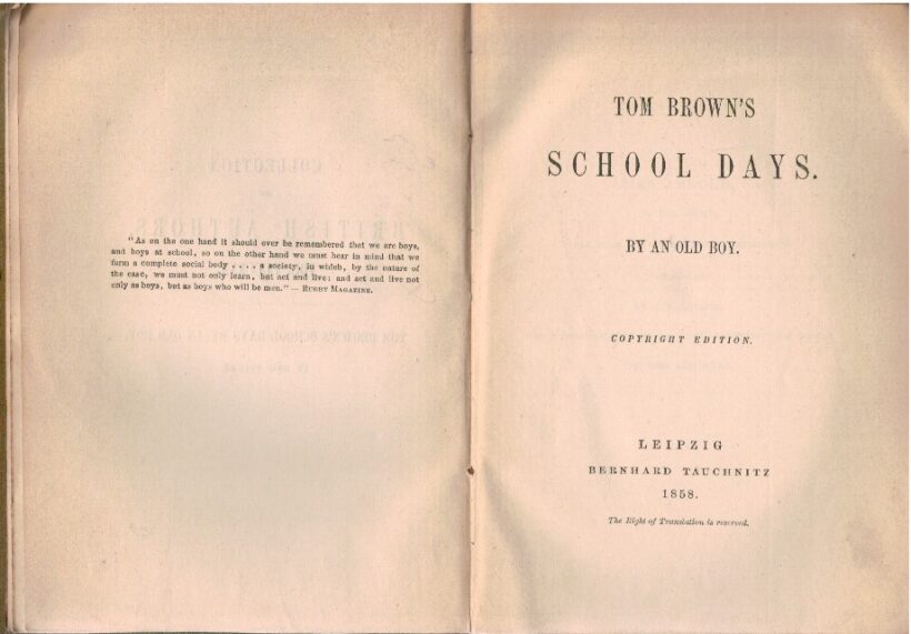 Tom Brown's. School days