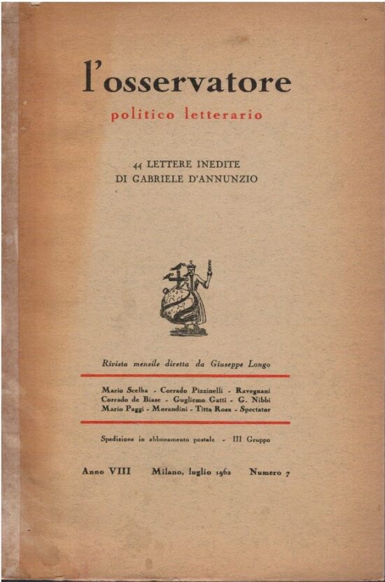 L'osservatore politico letterario. 44 lettere inedite di Gabriel