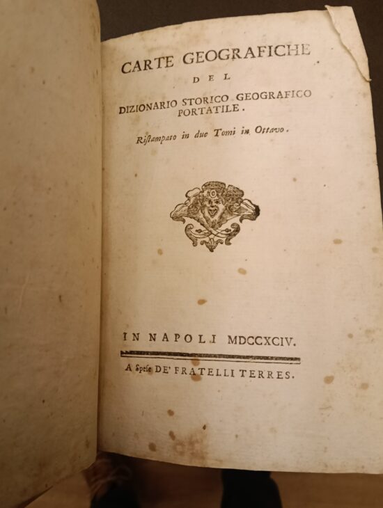 Carte geografiche del dizionario geografico portatile ristampato