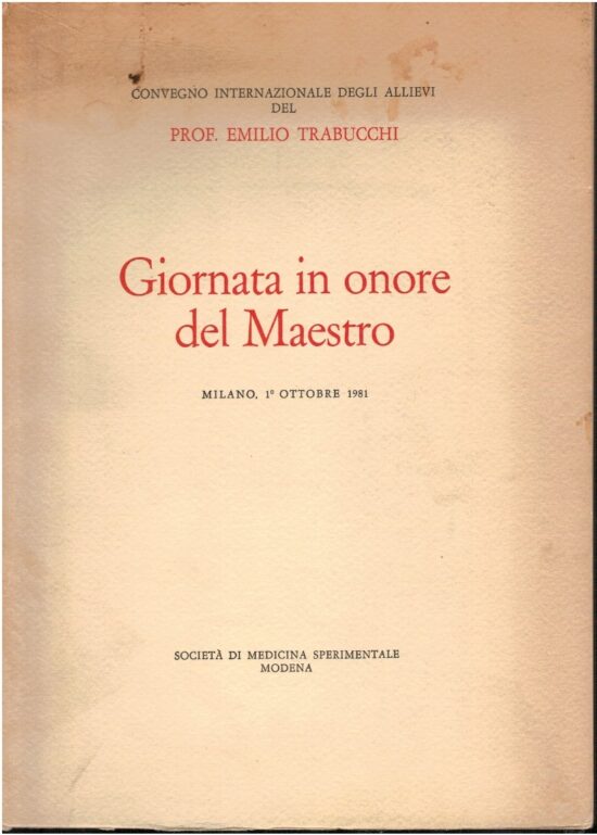 Giornata in onore del maestro. Convegno internazionale degli all