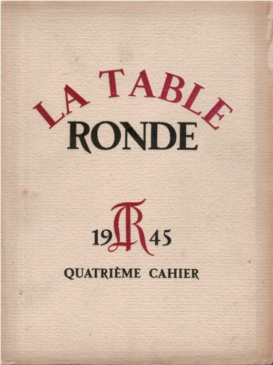 La Table Ronde. Quatrième cahier