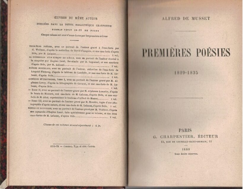 Première poésies 1829-1835