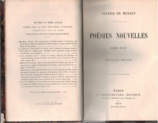 Poésies nouvelles 1836-1852