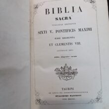 BIBLIA SACRA vulgatae editionis - SIXTI V. PONTIFICIS MAXIMI jus