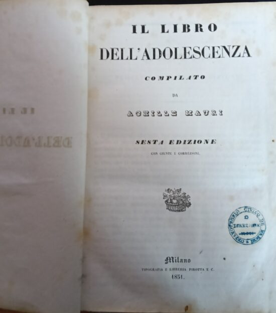 Il libro dell'adolescenza - Achille Mauri