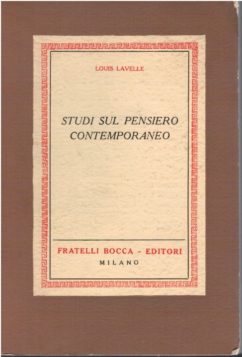 Studi sul pensiero contemporaneo - Louis Lavelle