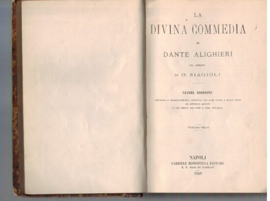 La divina commedia Volume terzo - Dante Alighieri