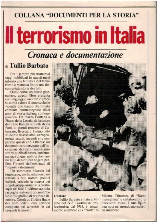 Il terrorismo in Italia - Tullio Barbato