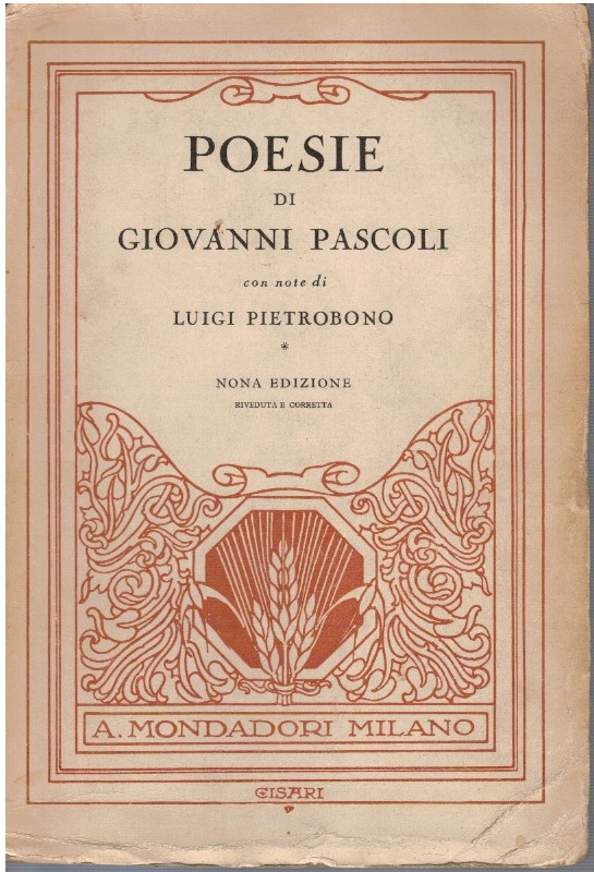 Poesie con note di Luigi Pietrobono - Giovanni Pascoli
