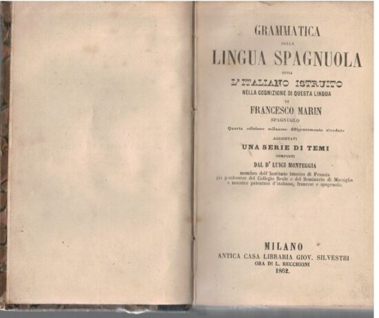 Grammatica della lingua spagnuola - Francesco Marin