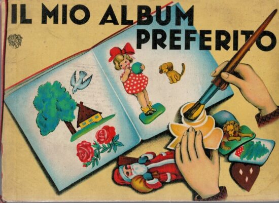 Il mio albun preferito. Vecchio album con incollate figurine vintage vario arg