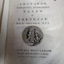 Costanzo, Torquato, Bernardo Tasso e Poetesse del Secolo XVI - Tasso Torquato,