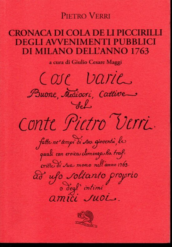 Cronaca di Cola De Li Piccirilli degli avvenimenti pubblici di Milano dell'ann