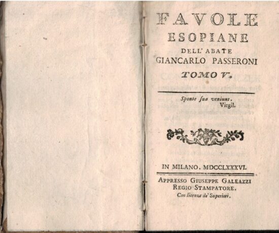 Favole esopiane Tomo V